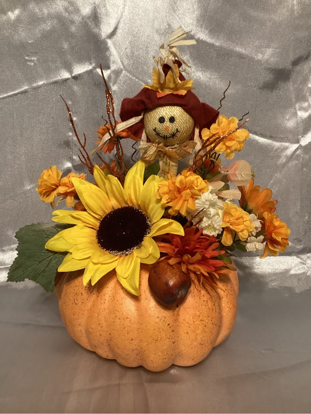 Fall Pumpkin Floral Centerpiece